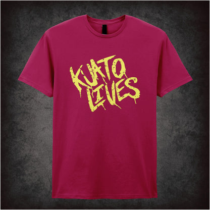‘Kuato Lives’ resistance slogan T-shirt in cardinal red from Total Recall