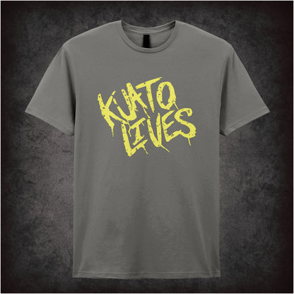 ‘Kuato Lives’ resistance slogan T-shirt in charcoal from Total Recall