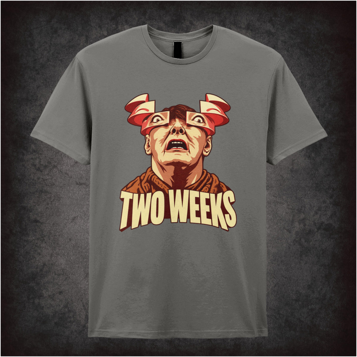 ‘Two weeks’ Douglas Quaid T-shirt in charcoal from Total Recall