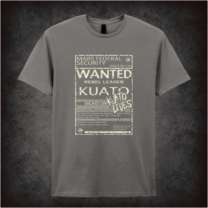 ‘Wanted rebel leader Kuato’ T-shirt in charcoal from Total Recall
