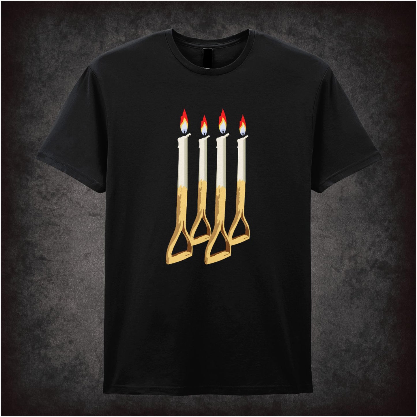 “‘Four Candles / Fork Handles’ T-shirt from The Two Ronnies”