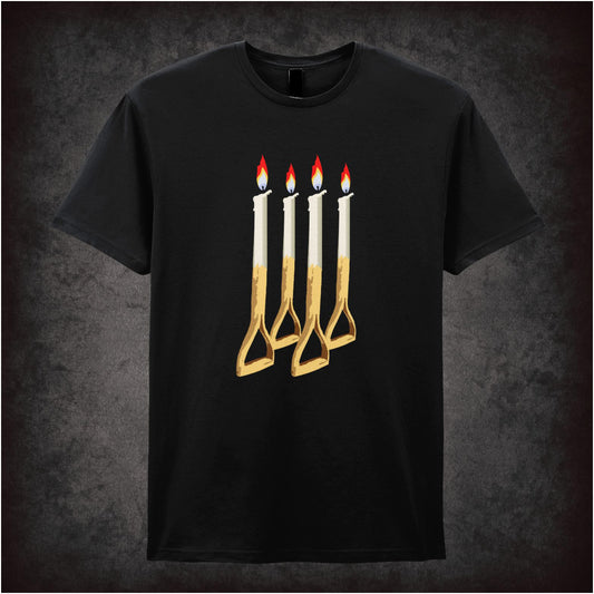 Four Candles Fork Handles the two ronnies inspired unisex T-shirt with graphic design
