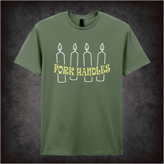 Fork Handles Four Candles the two ronnies inspired unisex T-shirt with graphic design