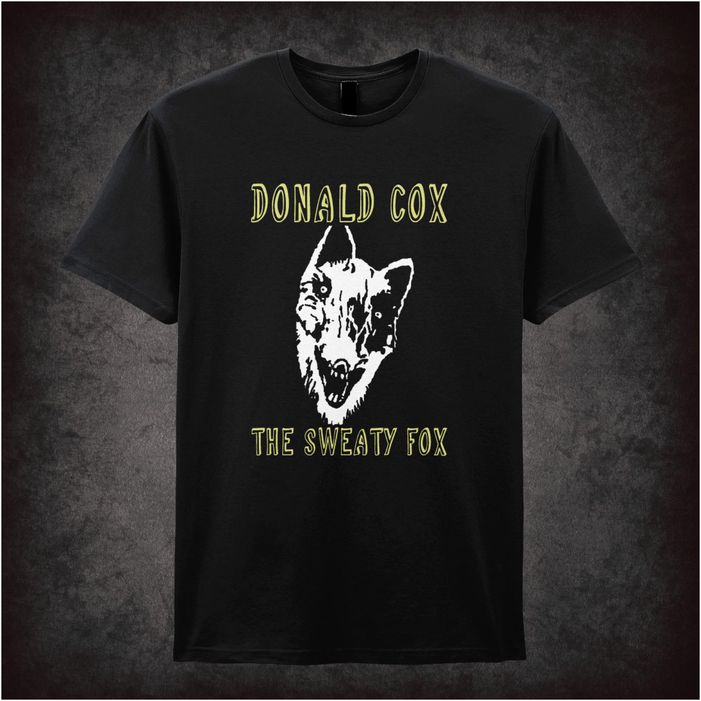 Donald Cox: The Sweaty Fox – Cult British Comedy Graphic T-Shirt