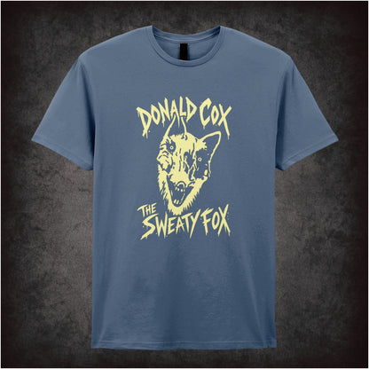 Donald Cox “The Sweaty Fox” T-shirt in indigo from Shooting Stars