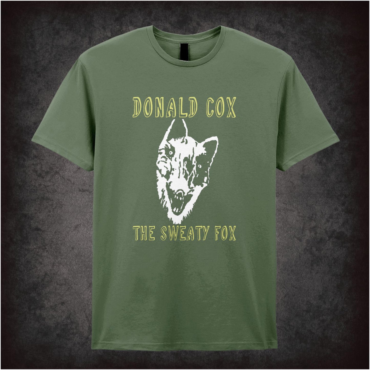 Donald Cox: The Sweaty Fox – Cult British Comedy Graphic T-Shirt