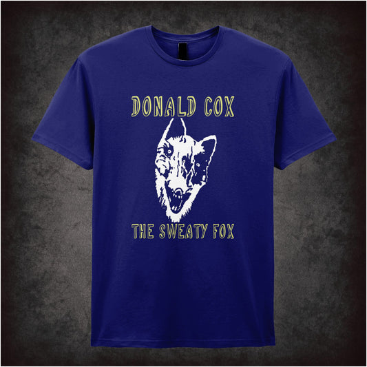 Donald Cox: The Sweaty Fox Vic Reeves And Bob Mortimer inspired unisex T-shirt with graphic design