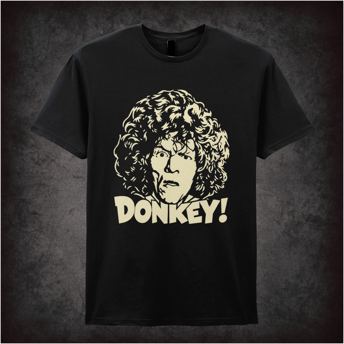 Uncle Peter “Donkey!” T-shirt in black  from Shooting Stars