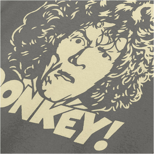 Uncle Peter “Donkey!” close up T-shirt in charcoal from Shooting Stars