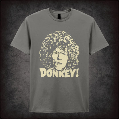 Uncle Peter “Donkey!” T-shirt in charcoal from Shooting Stars