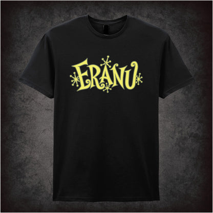 “Eranu” slogan T-shirt in black from Shooting Stars