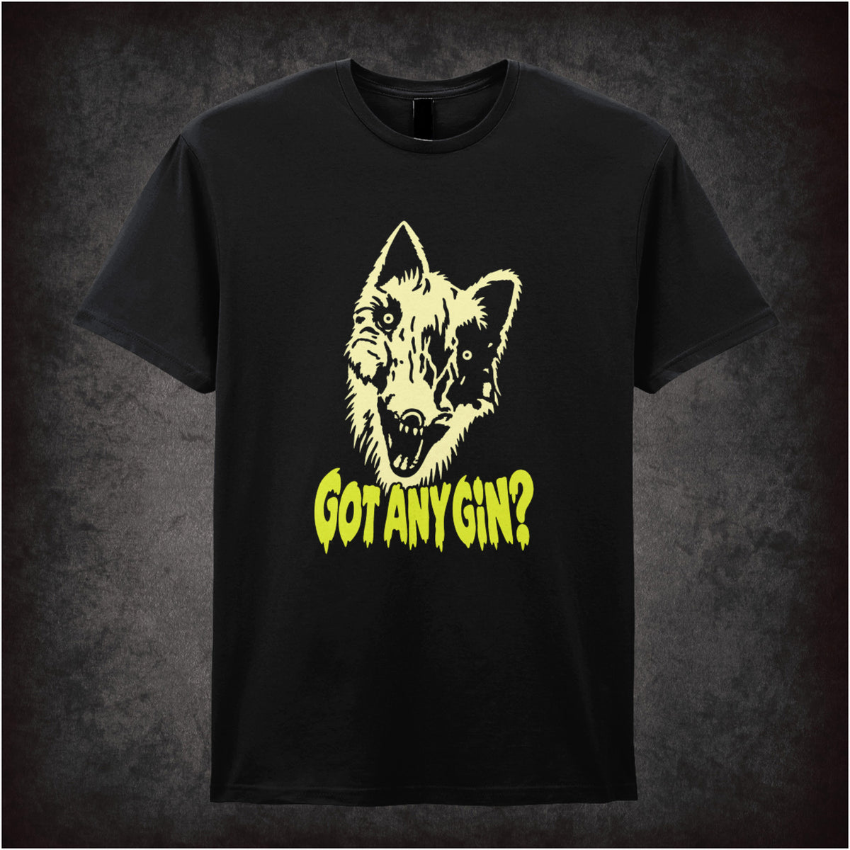 Donald Cox “Got Any Gin?” T-shirt in black from Shooting Stars