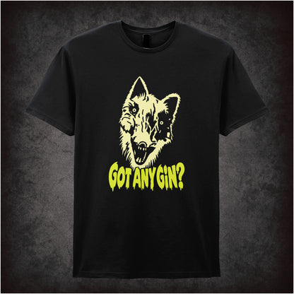 Donald Cox “Got Any Gin?” T-shirt in black from Shooting Stars