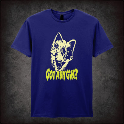 Donald Cox “Got Any Gin?” T-shirt in navy from Shooting Stars