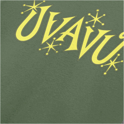 “Uvavu” slogan close up T-shirt in military green from Shooting Stars