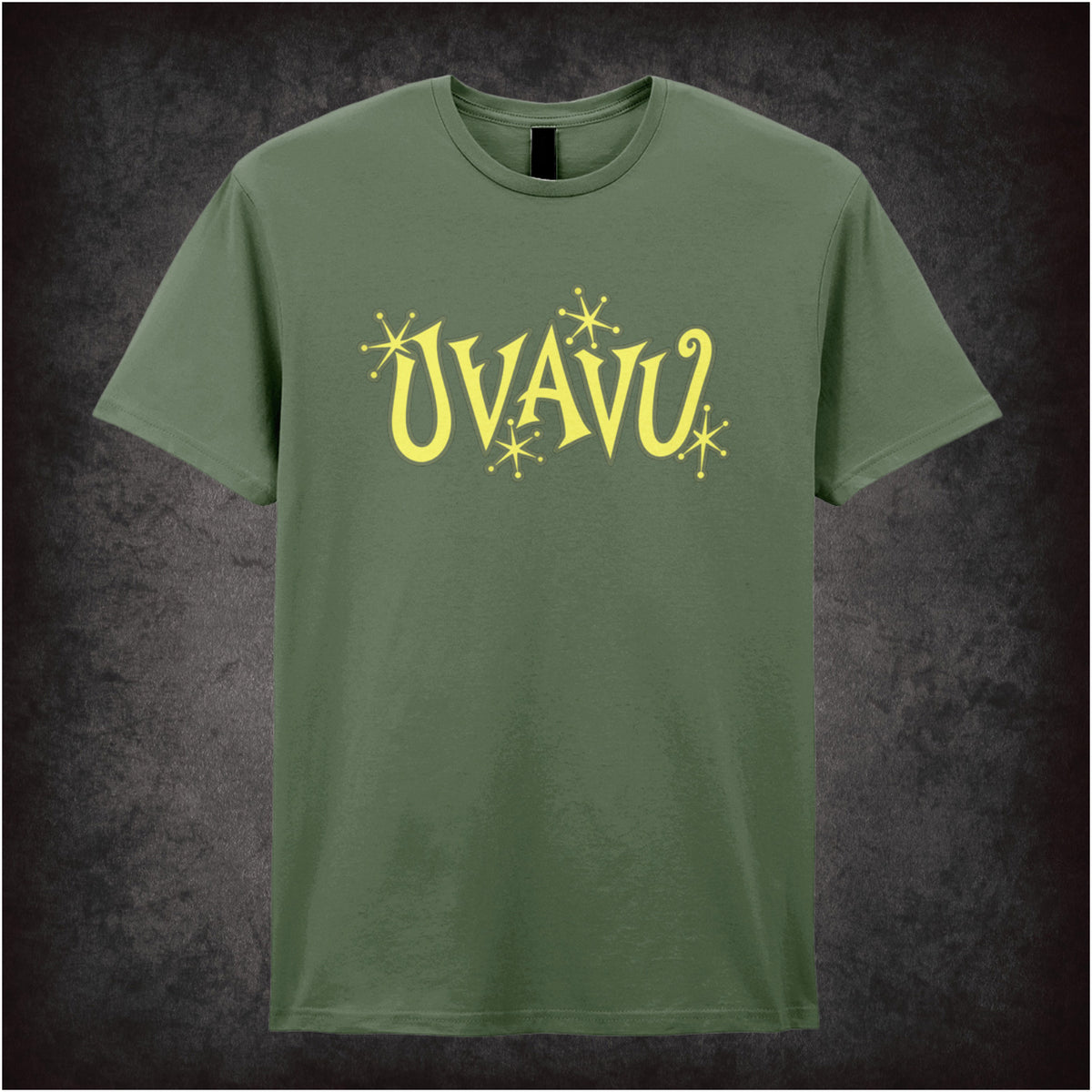 “Uvavu” slogan T-shirt in military green from Shooting Stars