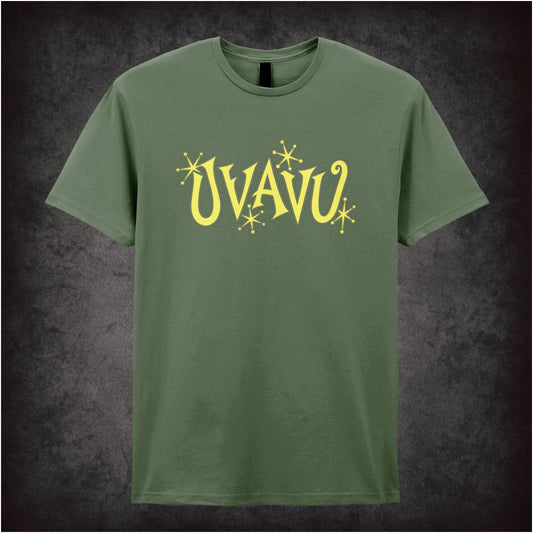 “Uvavu” slogan T-shirt in military green from Shooting Stars