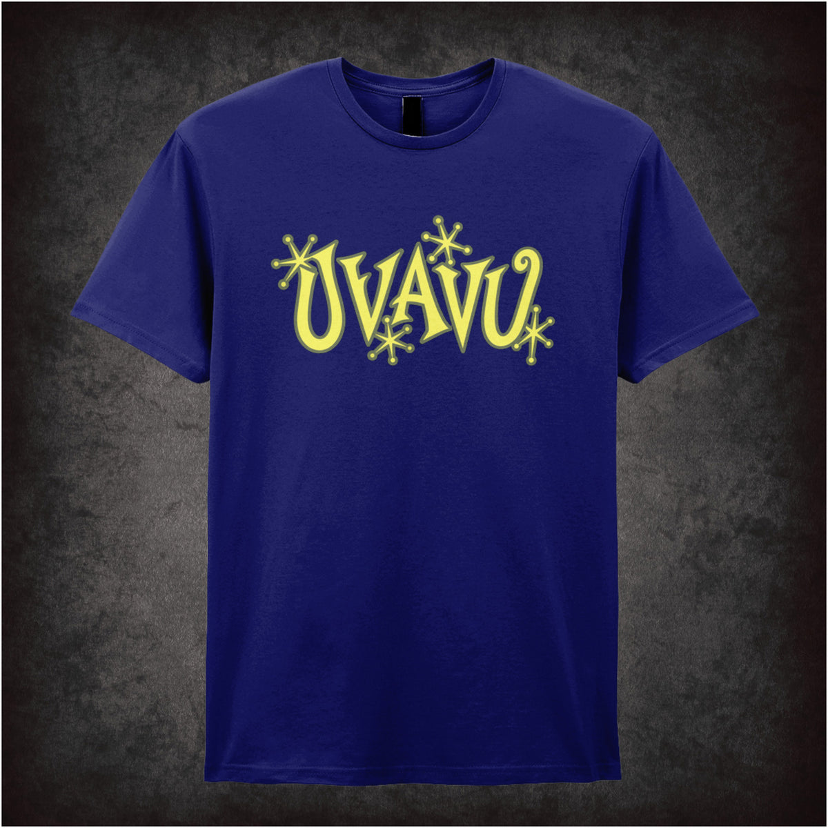 “Uvavu” slogan T-shirt in navy from Shooting Stars