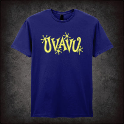“Uvavu” slogan T-shirt in navy from Shooting Stars