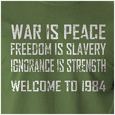 War Is Peace Freedom Is Slavery Ignorance Is Strength Welcome to 1984 - 1984 Inspired Unisex T Shirt