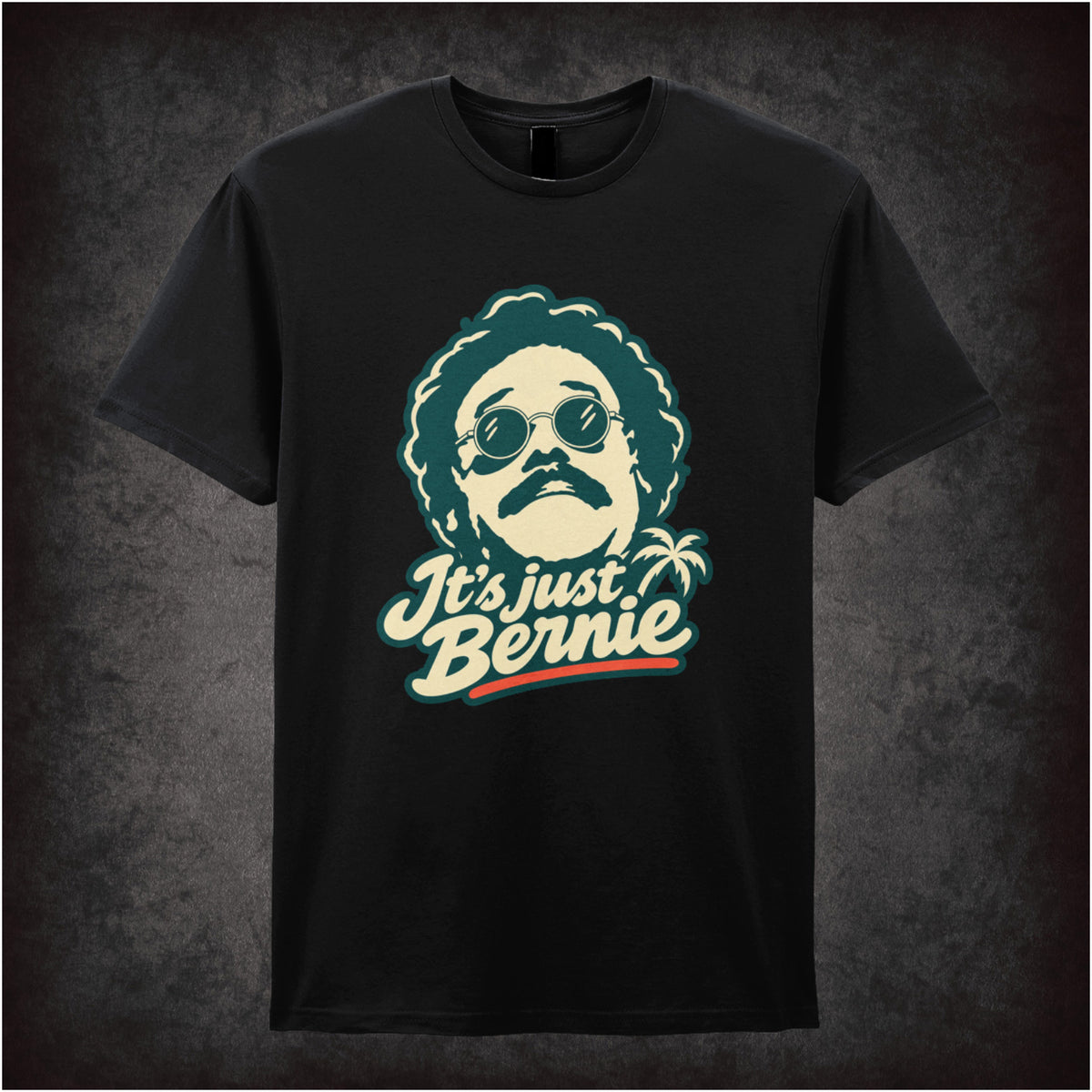 ‘It's Just Bernie’ quote T-shirt in black from Weekend at Bernies