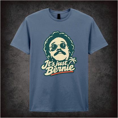 ‘It's Just Bernie’ quote T-shirt in indigo from Weekend at Bernies