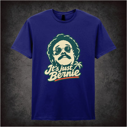 ‘It's Just Bernie’ quote T-shirt in navy from Weekend at Bernies
