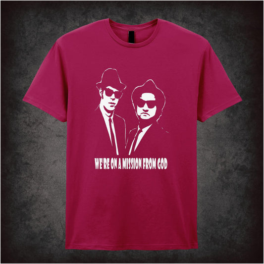 We’re on a Mission from God – Softstyle Unisex Graphic T-Shirt