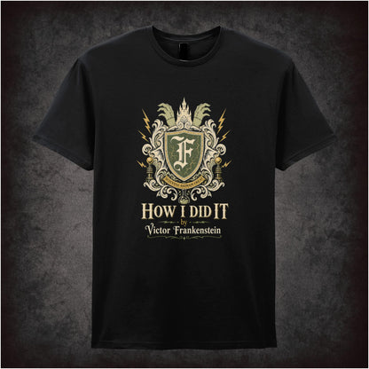 ‘How I Did It’ Victor Frankenstein crest T-shirt from Young Frankenstein