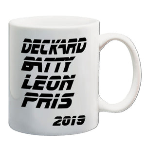 Blade Runner Inspired Mug - Deckard Batty Leon Pris 2019