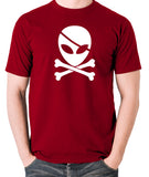 UFO T Shirt - Alien Skull And Crossbones