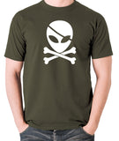 UFO T Shirt - Alien Skull And Crossbones