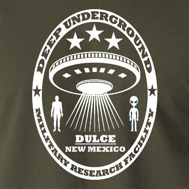 UFO T Shirt - Dulce New Mexico - Deep Underground Military Research Facility