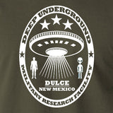 UFO T Shirt - Dulce New Mexico - Deep Underground Military Research Facility