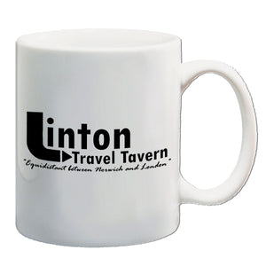 Alan Partridge Inspired Mug - Linton Travel Tavern Equidistant Between Norwich And London