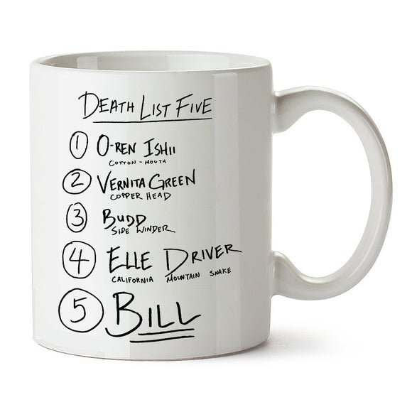 Kill Bill Inspired Mug - Death List Five