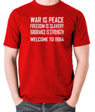 1984, George Orwell - War Is Peace - Men's T Shirt - red