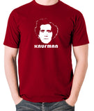 Andy Kaufman T Shirt brick red