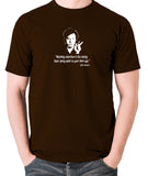 Bill Hicks - Watching television is like taking black spray paint to your third eye t shirt chocolate