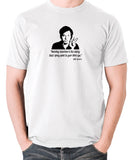 Bill Hicks - Watching television is like taking black spray paint to your third eye t shirt white