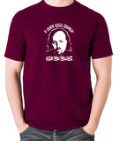 Black Books I Ate All Your Bees T Shirt burgundy
