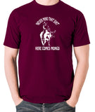 Blazing Saddles - Here Comes Mongo - Men's T Shirt - burgundy