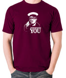 Bottom Edward Hitler Needs You T Shirt burgundy