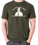Bottom - Richie, The Esther Rantzen Cocktail, Pernod, Ouzo, Marmalade and Salt - Mens T Shirt - olive