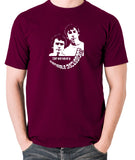 Derek And Clive - Peter Cook and Dudley Moore - Can We Have a Sensible Discussion? - Men's T Shirt - burgundy