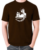 Derek And Clive - Peter Cook and Dudley Moore - Can We Have a Sensible Discussion? - Men's T Shirt - chocolate