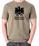 Escape From New York - United States Police Force Badge - Men's T Shirt - khaki