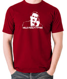 Fawlty Towers - Basil, Hello Fawlty Titties - Men's T Shirt - brick red