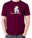 Fawlty Towers - Basil, Hello Fawlty Titties - Men's T Shirt - burgundy