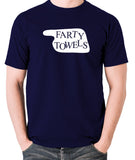 Fawlty Towers - Farty Towels Sign - Men's T Shirt - navy